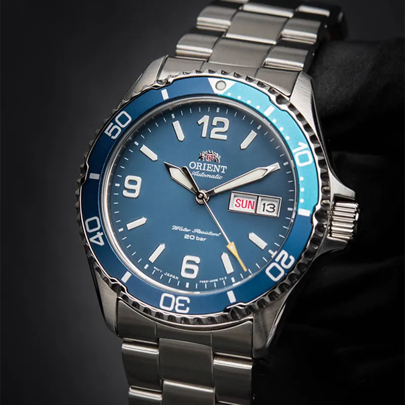 Orient Mako III Blue Dial Automatic Diver's Men's Watch- RA-AA0818L19B